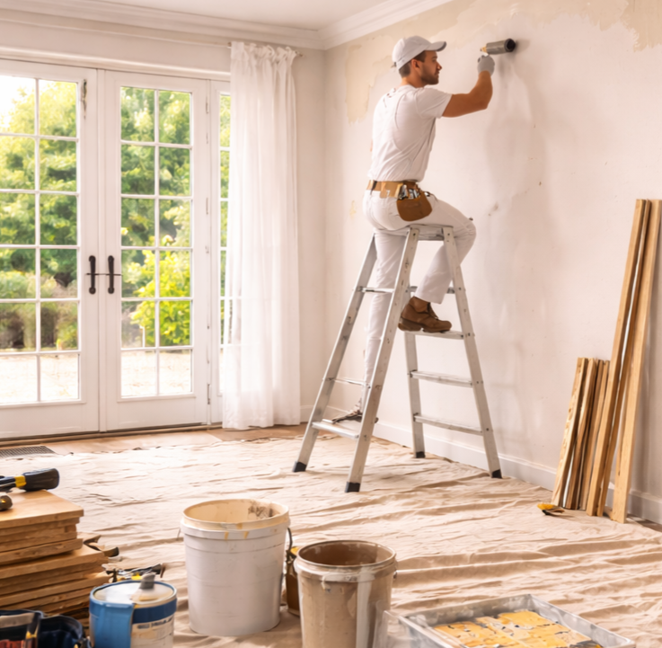 peinture interieura menesplet, montpon menesterol, bergerac, dordogne